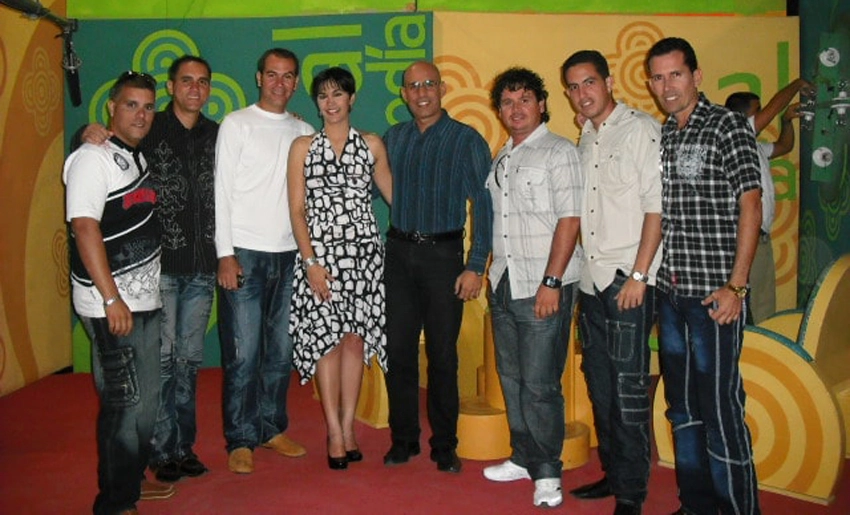 Vocal, en, Serio, presenters, Mediodía, TV, show