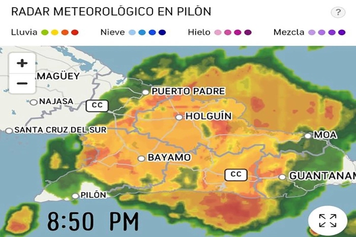 map, rain, storm, holguin