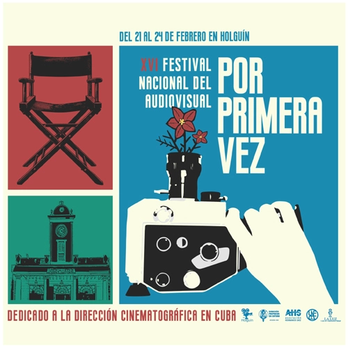 poster, Festival, Audiovisual, Por, Primera, Vez, Holguin