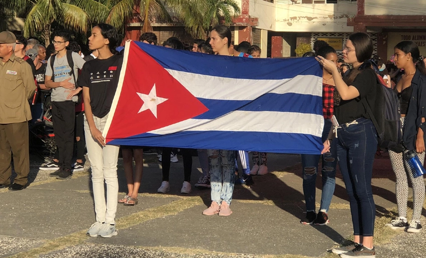 holguin, university, students, homage, 13, marzo, cuba