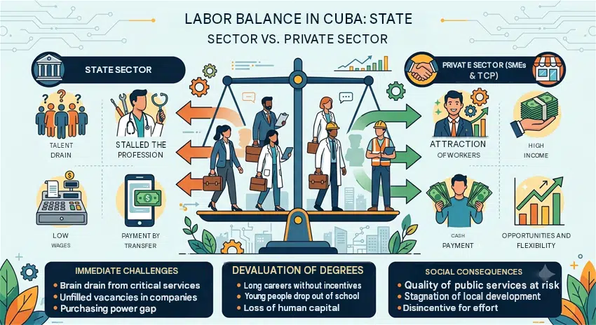 The Broken Balance of Labor in Cuba: When Talent Seeks Refuge in the Private Sector 0