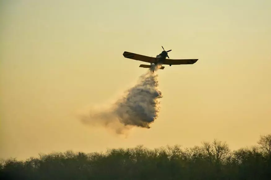 Incendio forestal, Pinares de Mayarí, Aviación