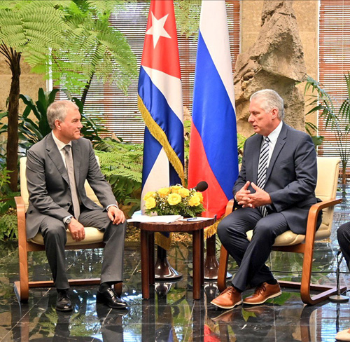 Miguel Díaz-Canel, Viacheslav Volodin, Cuba, Rusia