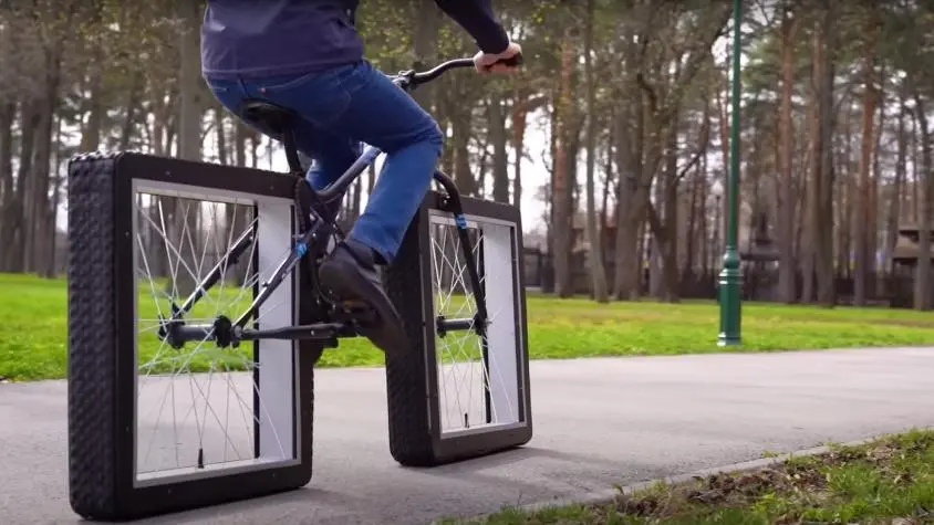 bicicleta, bicicleta con rudas cuadradas, Sergii Gordieiev, ingeniero ucraniano