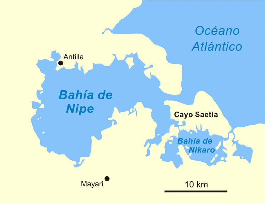 mapa, Bahía de Nipe, Holguín