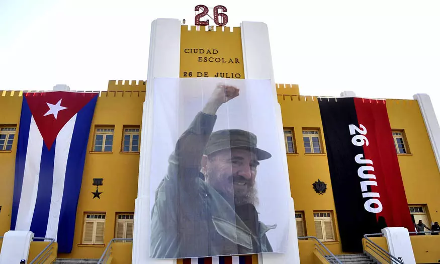 En Italia, Cuartel Moncada, Cuba, Santiago de Cuba, 26 de julio, Día de la Rebeldía Nacional