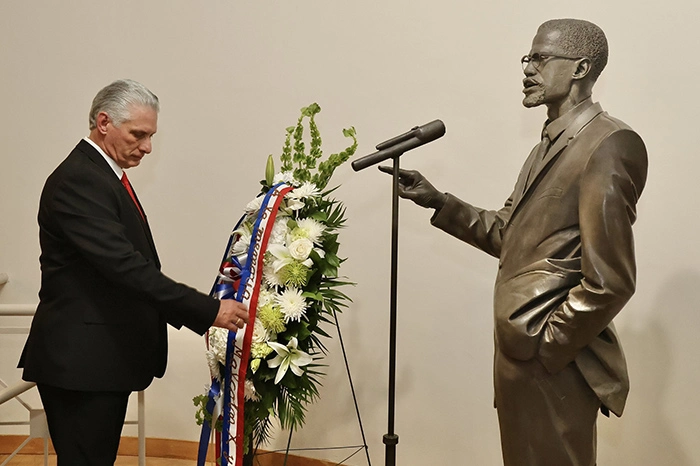 Cuba, Miguel Díaz-Canel Bermúdez, Malcom X, homenaje