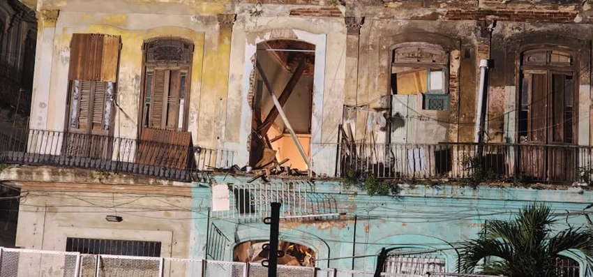 Derrumbe edificio, La Habana Vieja, Cuba