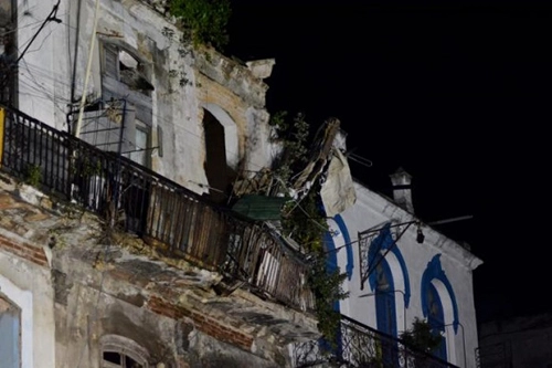 Derrumbe, edificio, La Habana, Cuba