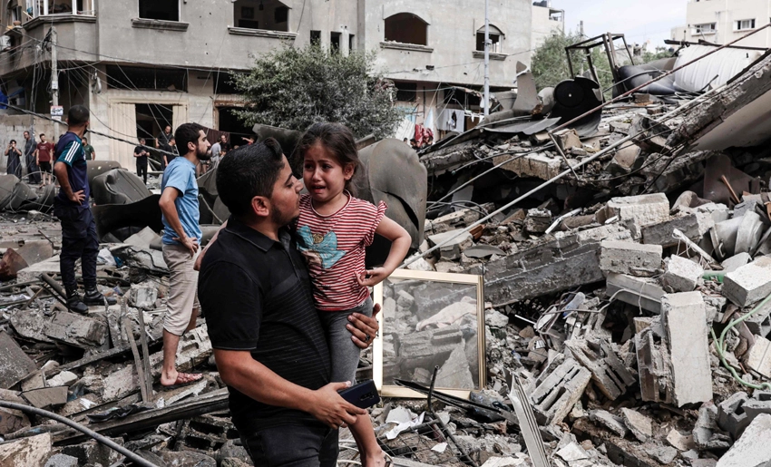 Destrucción, bombardeos, Franja de Gaza