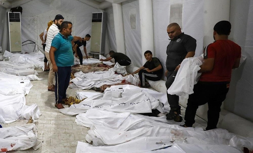 Masacre, hospital de Gaza
