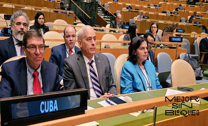 Delegación cubana, ONU, resolución, bloqueo