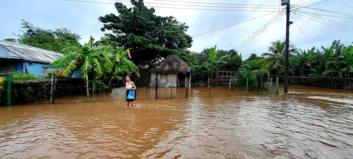 intensas lluvias, inundación, Cacocum, Holguín, Cuba