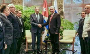 conversación, Miguel Díaz-Canel, presidente, República de Cuba, Serguéi Lavrov, canciller de Rusia, visita de trabajo, Cuba
