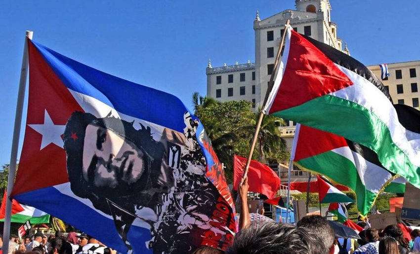 Marcha solidria, Cuba, causa Palestina