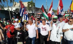 Marcha solidaria, Holguín, causa palestina