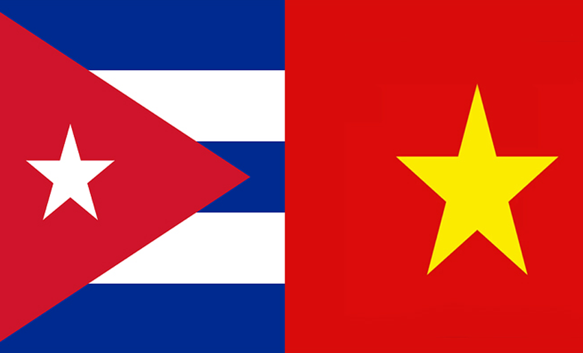 Banderas de Cuba y Vietnam