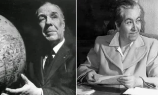 Jorge Luis Borges y Gabriela Mistral, poetas