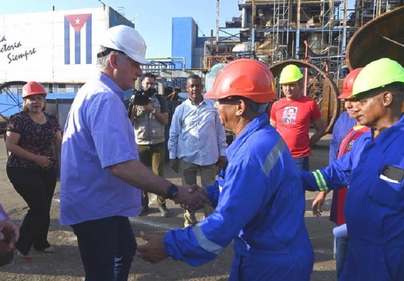 Miguel Díaz-Canel, recorrido, termoeléctrica, Ernesto Guevara