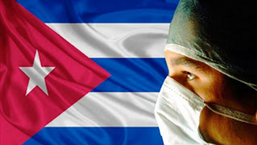 Bandera de Cuba, médico