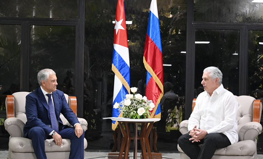 Miguel Díaz-Canel Bermúdez y Viacheslav Volodin