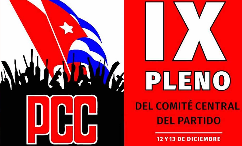 Logo, IX Pleno del PCC, Cuba