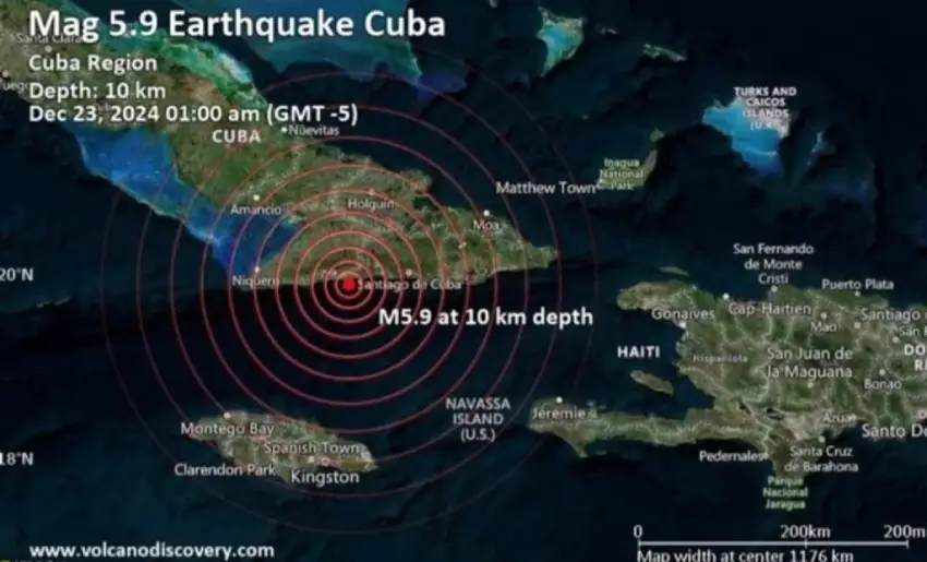 Registro de Sismo en Cuba