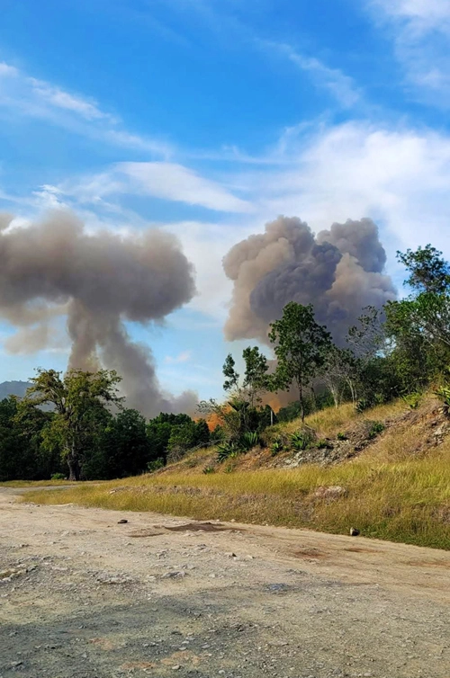 Incendio, alamcén FAR, Holguín