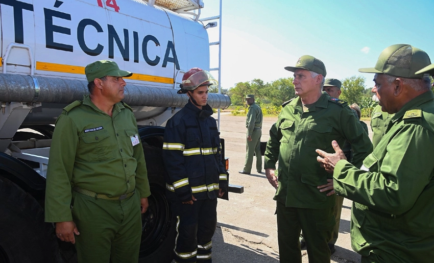 Presidente de Cuba en Ejercicio Meteoro 2025