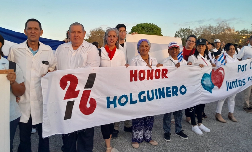 Trabajadores de la sallud, desfile, Primero de Mayo