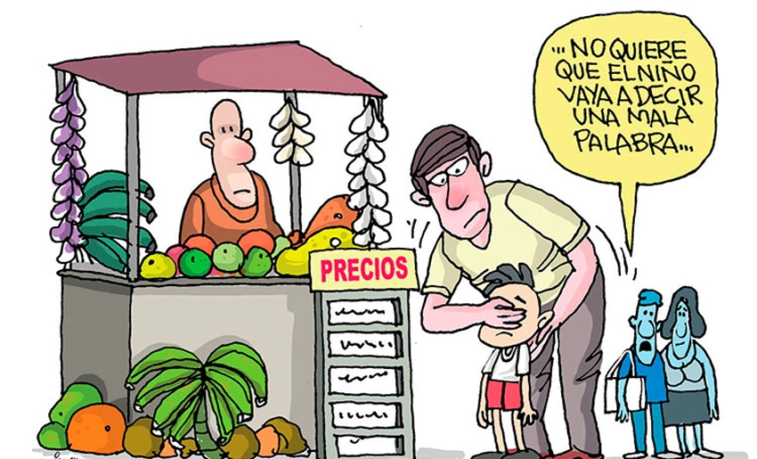Caricatura salarios, precios