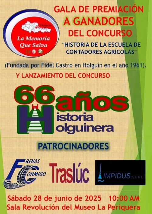 Cartel concurso La Memoria que Salva, Holguín