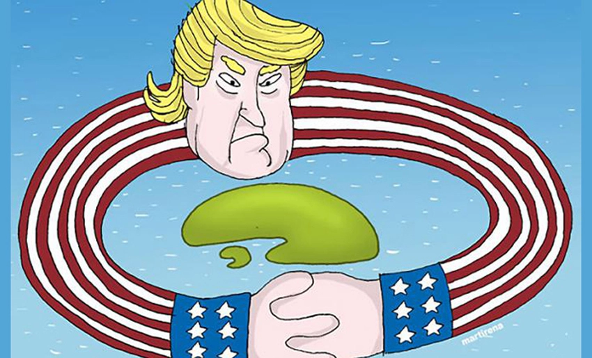 Caricatura, Trump, bloqueo a Cuba