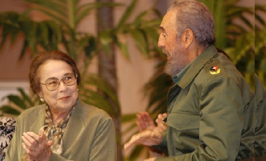 Fidel CAstr y Vilma Espín