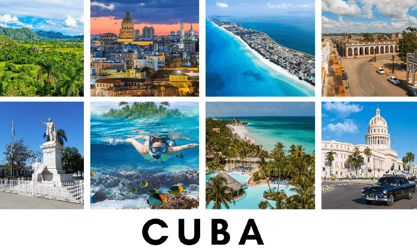 Collage sitios turísticos, Cuba