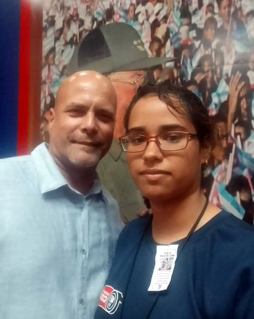Claudia junto a Coordinador Nacional de los CDR