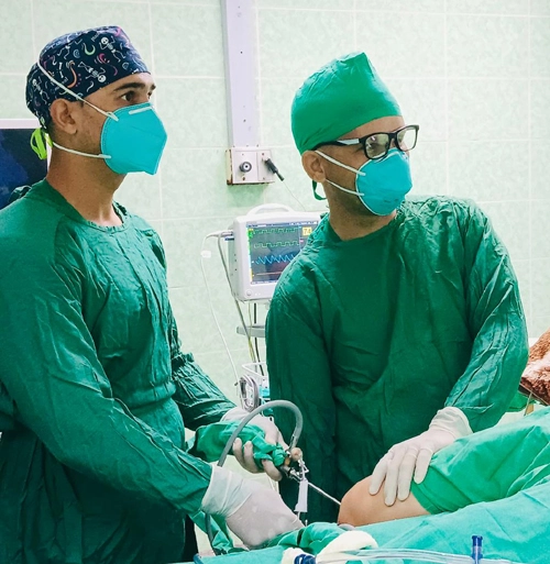 Artroscopía de rodilla, paciente pediátrico