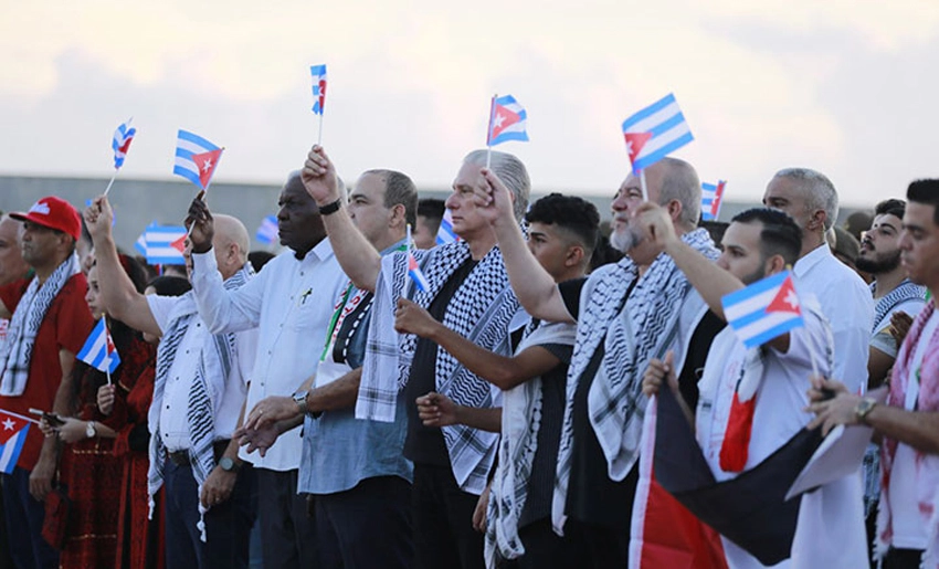 Acto de solidaridad con Palestina, Cuba