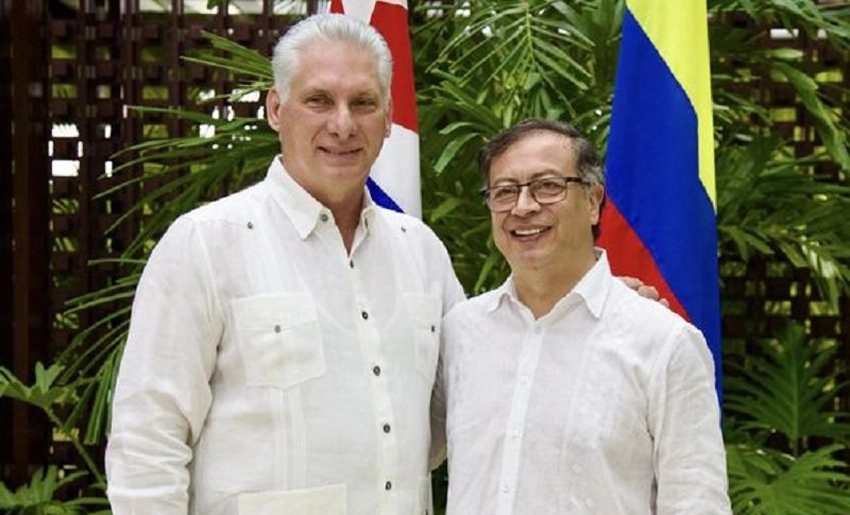 Miguel Díaz-Canel y Gustavo Petro