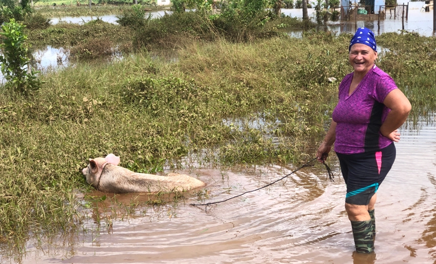 Inudnaciones en Holguín tras Melissa