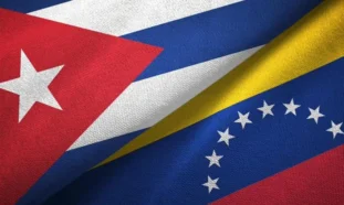 Banderas Cuba y Venezuela