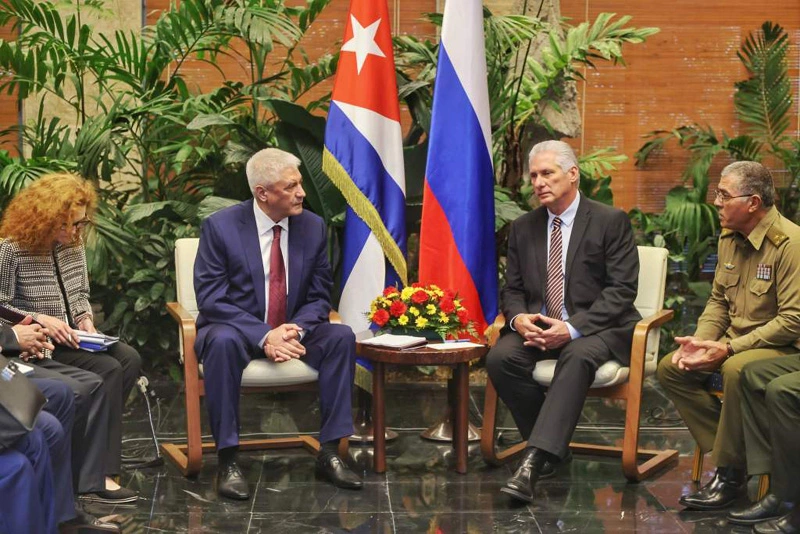 presidente, Miguel Díaz-Canel, recibe, ministro del interior, Rusia, política, Cuba
