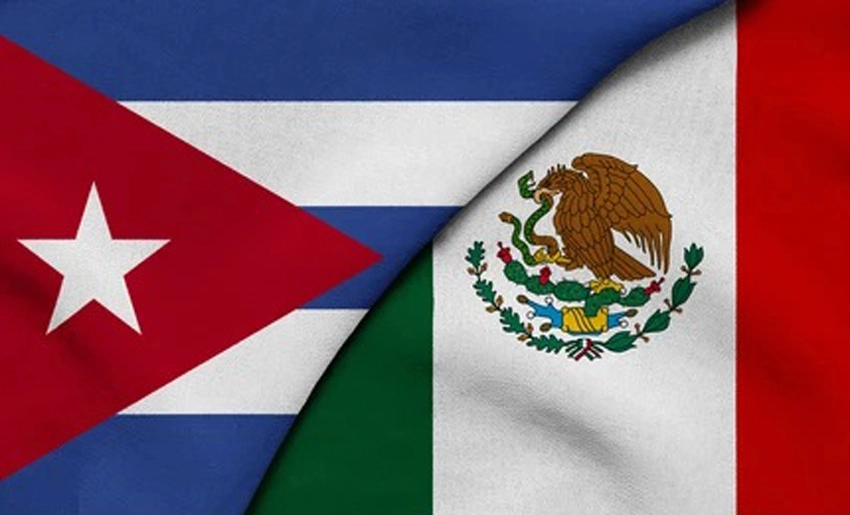 Banderas Cuba y México