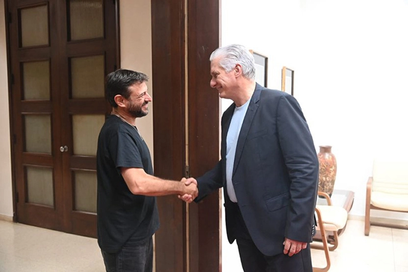 Juan Grabois, líder, Patria Grande, encuentro, Miguel Díaz-Canel, La Habana, Cuba