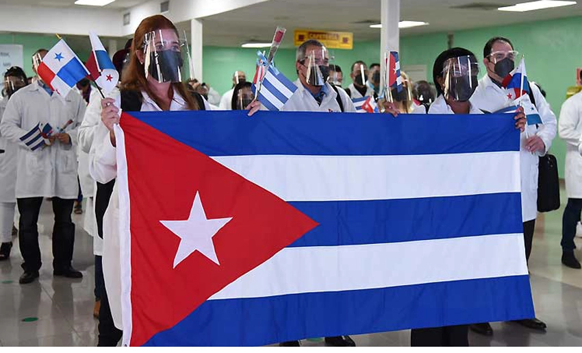 Colaboración médica cubana durante la Covid-19