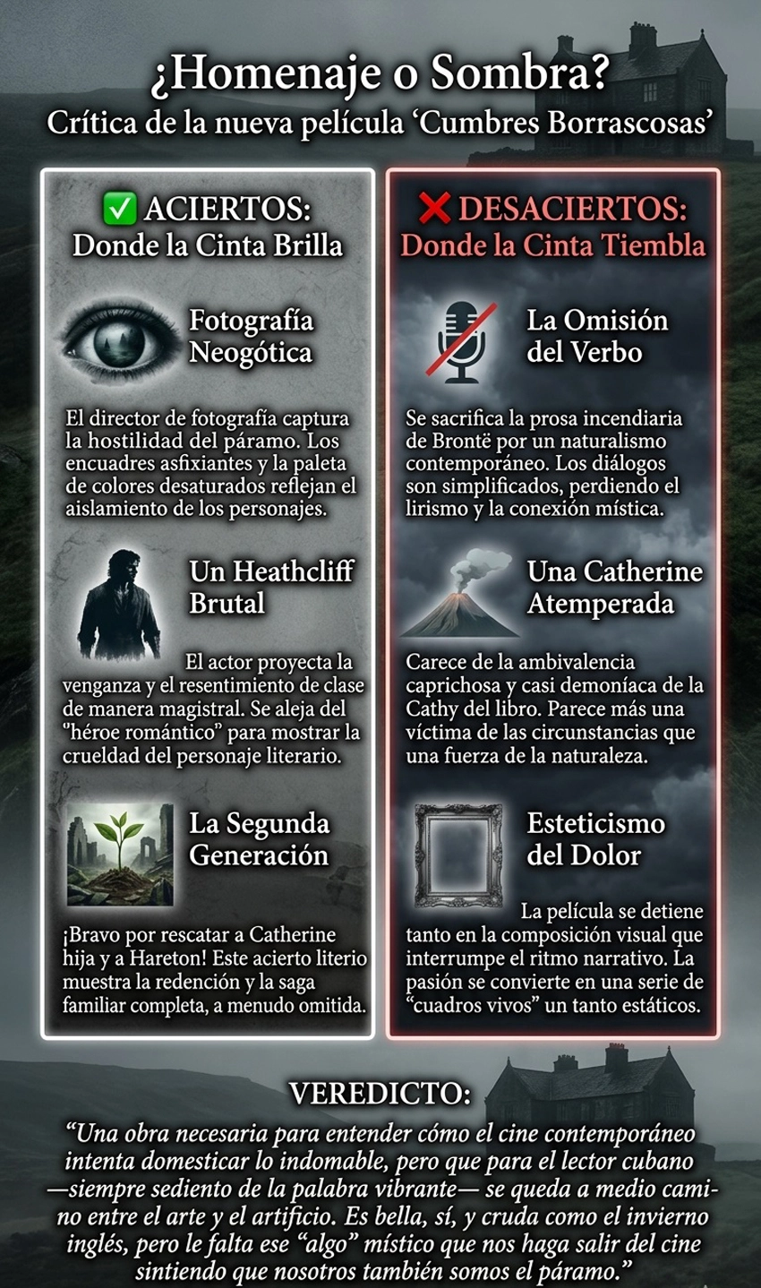 Infografía sobre filme Cumbres Borrascosas