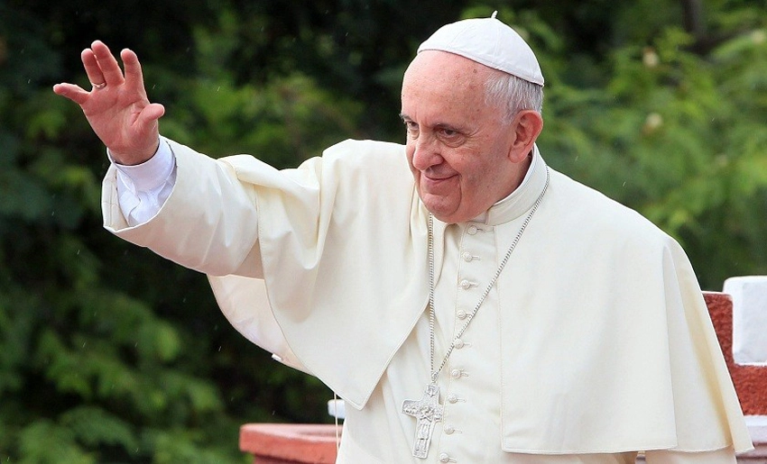 Papa Francisco durante su visita a Holguín