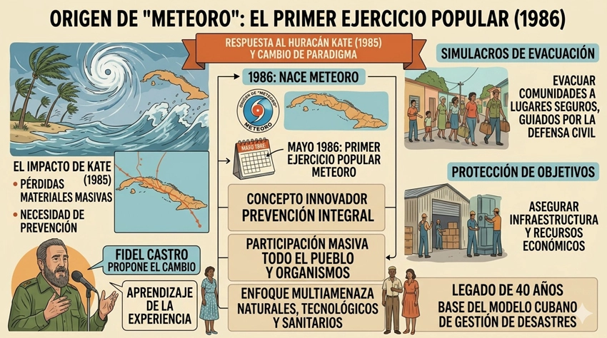 Infografía sobre Meteoro, Cuba