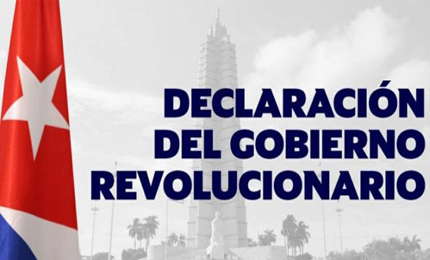 Bandera de Cuba, declarción del Gobierno