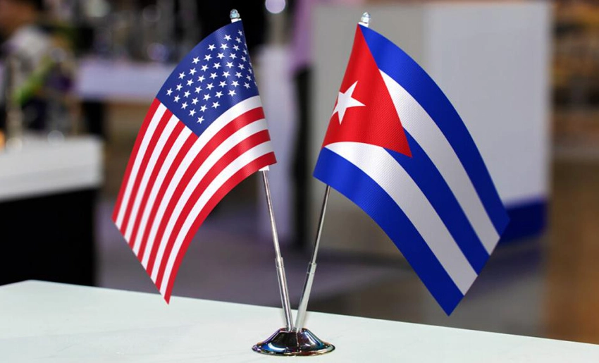 Banderas EE.UU y Cuba